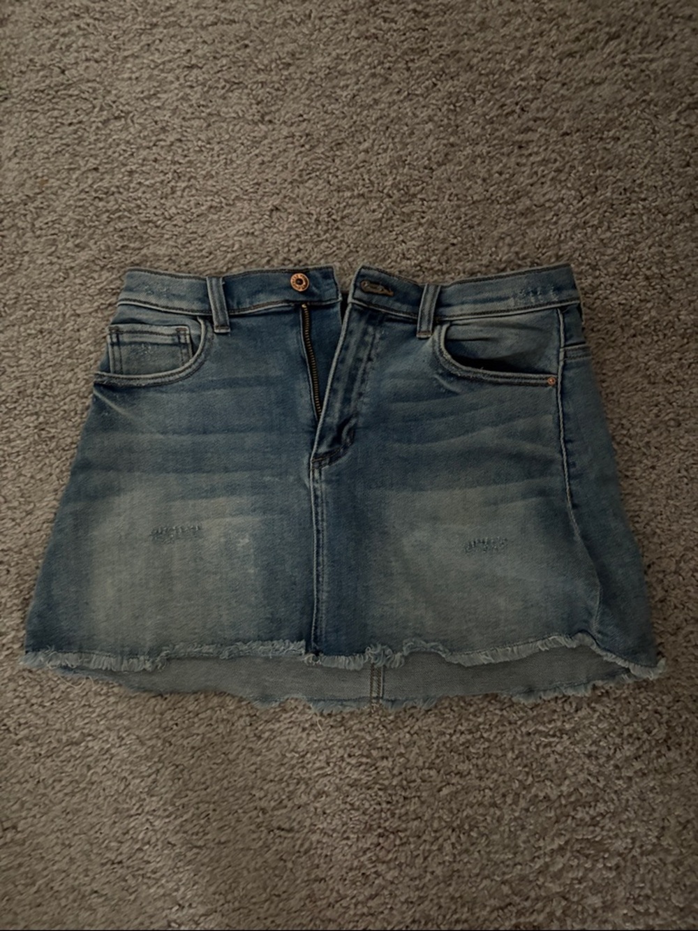 Sneak Peek Blue Denim Mini Skirt